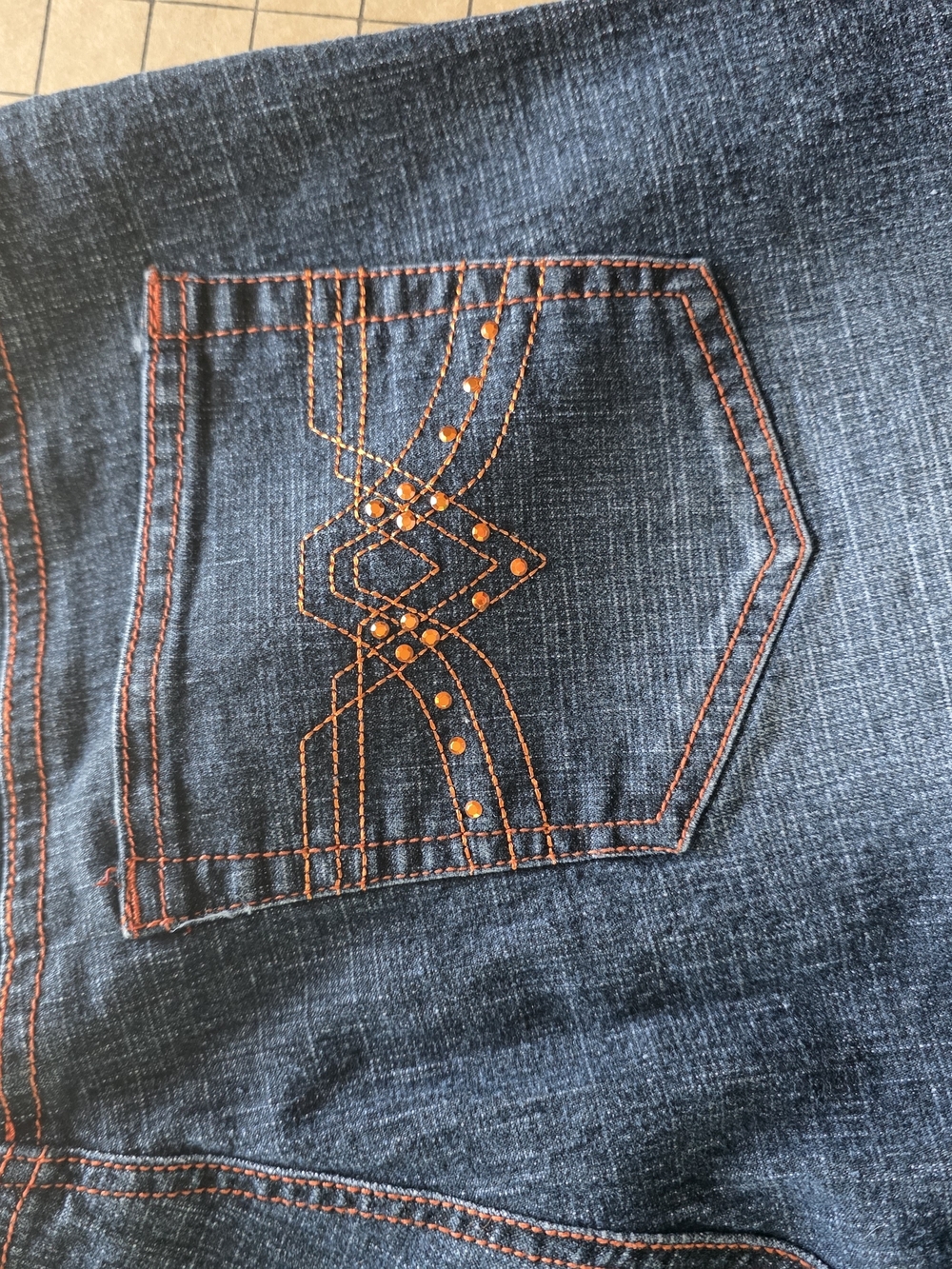 Apollo Jeans Stretch Bootcut Denim Ramie Cotton Blend Embroidery 13/14 - Picture 15 of 16